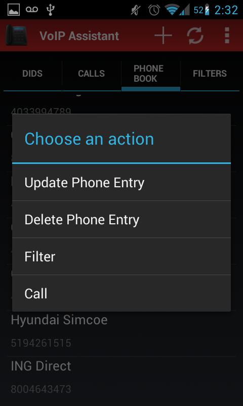 VoIP Assistant Screen 3