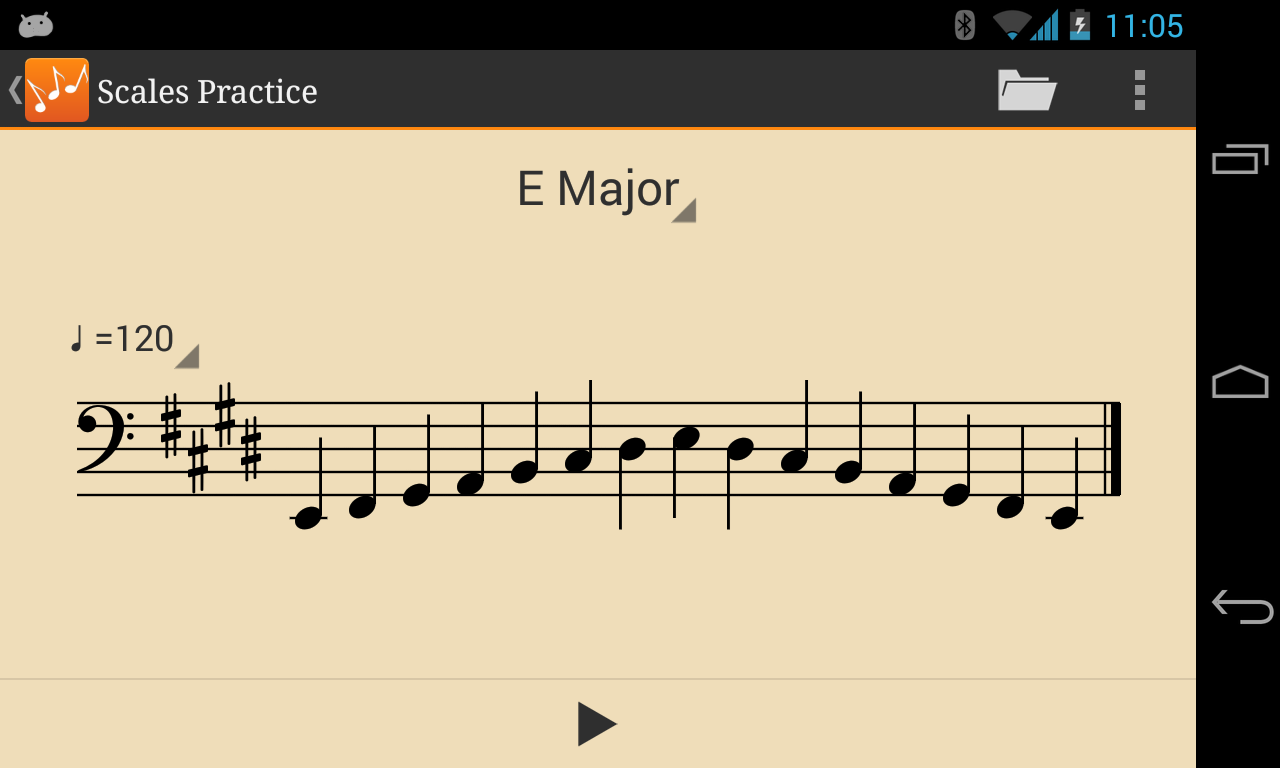 Android application Scales Practice Pro screenshort