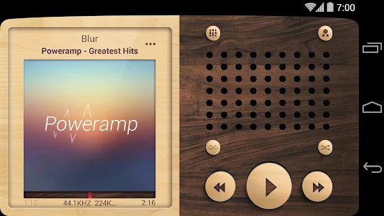 Poweramp skin Wooden - screenshot thumbnail
