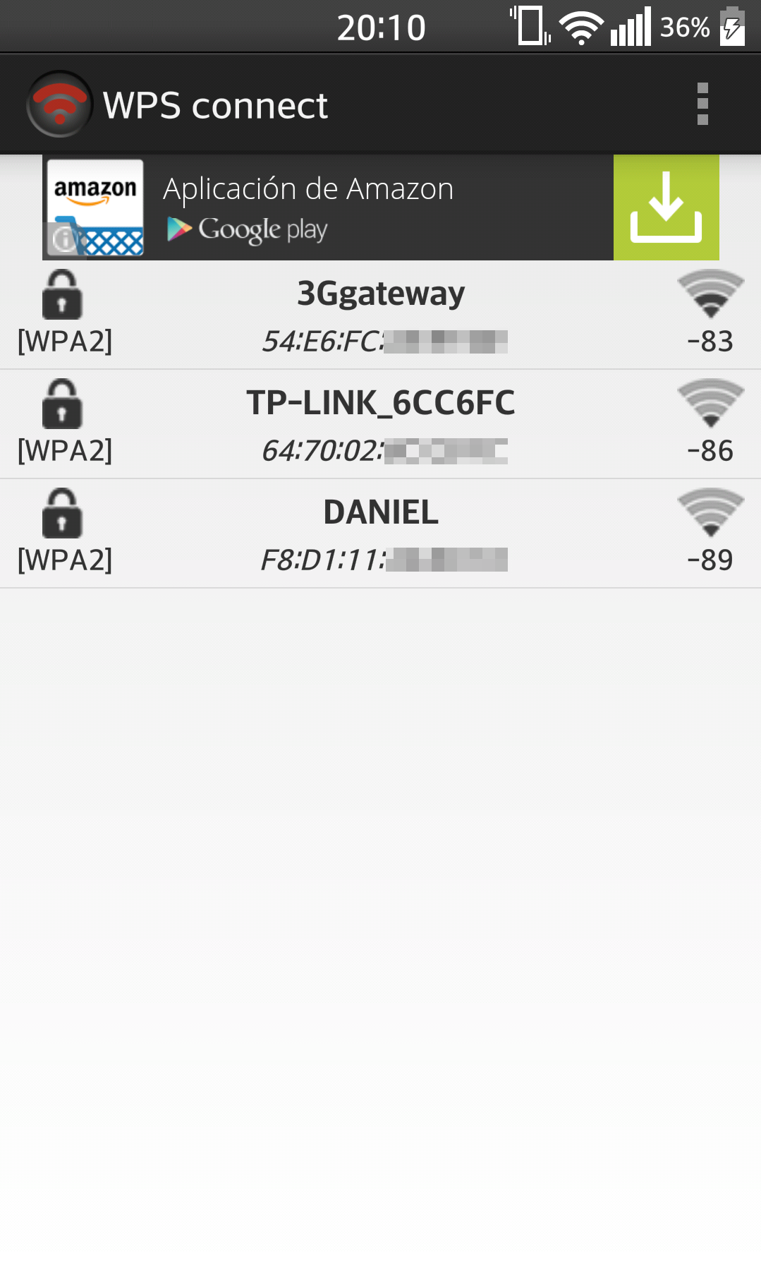 Android application WPS Connect screenshort