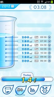 スリムになる水、健康になる水 (Water Tracker) Screen 2