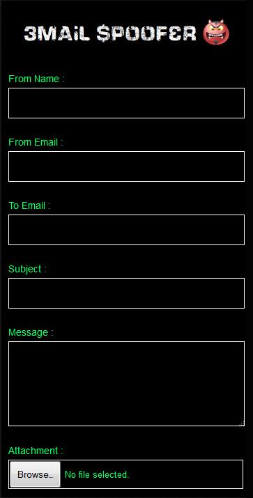 Email Spoofer Screen 3