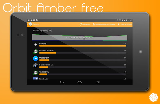 【免費個人化App】Orbit Amber Free-PA/CM11 Theme-APP點子