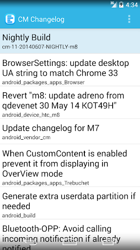 Cyanogenmod Changelog