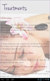 eMenu for Spa/Salon Demo Screenshots 1