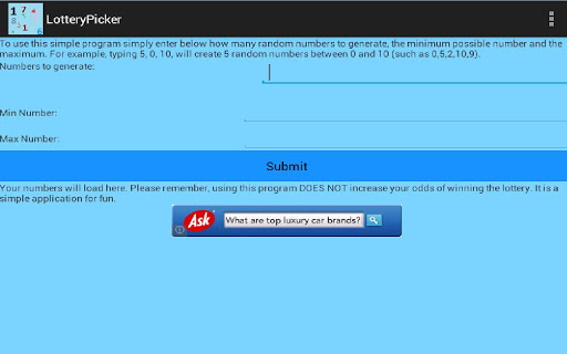 Lottery Picker Simple