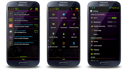 Screenshot Neon Colors Theme CM11/AOKP v4.21