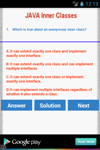 NR JAVA Inner Classes