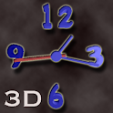 3D Blue Plastic Clock logo
