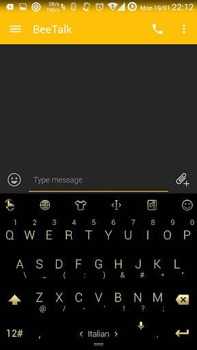 Theme TouchPal Flat Black Gold