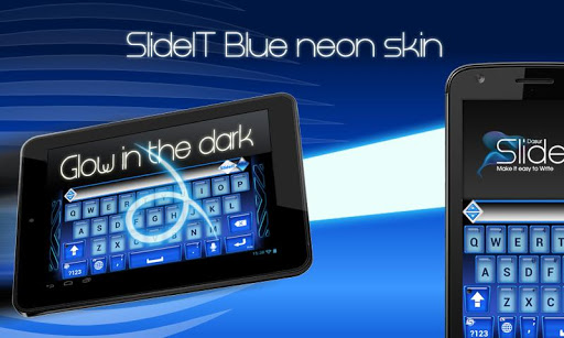 SlideIT Blue Neon Skin