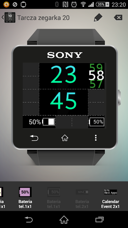 Android application Digital Widgets Set Sony SW2 screenshort