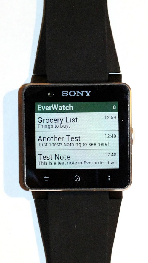 Android application EverWatch (for Evernote) screenshort