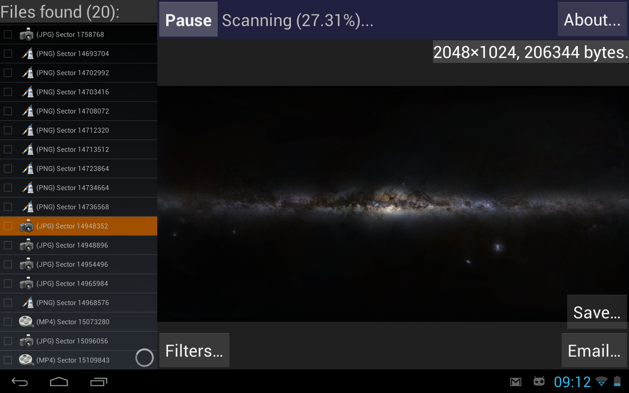 DiskDigger undelete (root) - screenshot
