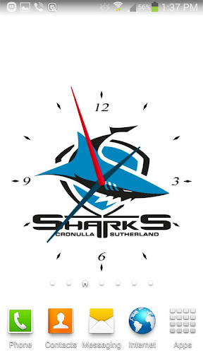 Cronulla Sharks Analog Clock
