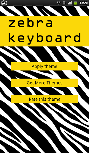 Zebra Keyboard Theme