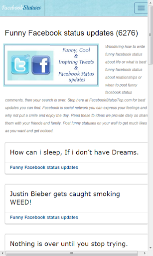 Funny facebook status