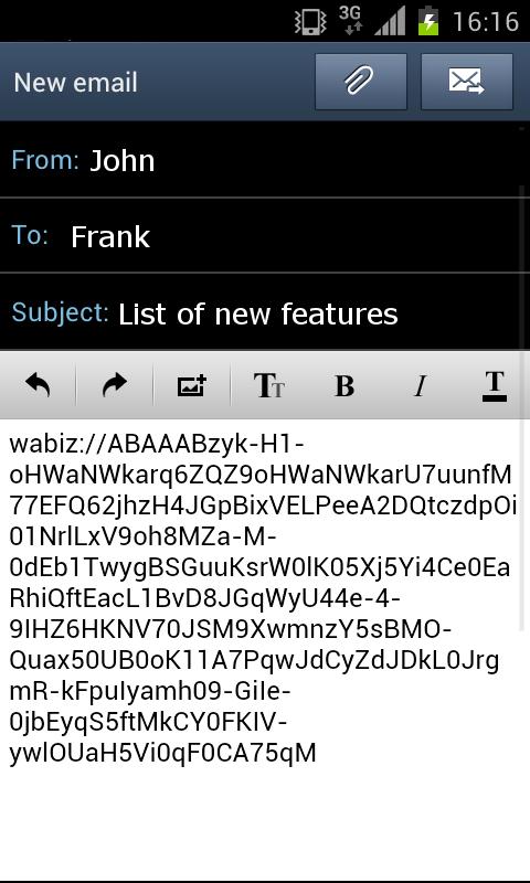 Wabiz Screen 2