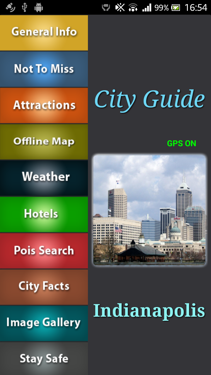 Indianapolis Offline Guide Screen 1