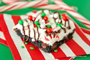 Peppermint Fudge Brownie Bites