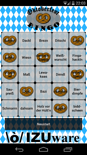 Oktoberfest Bingo