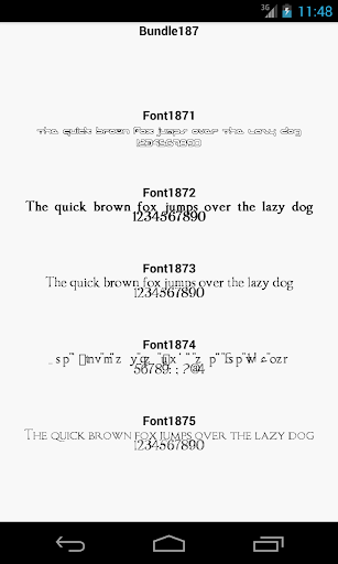 Fonts for FlipFont 187