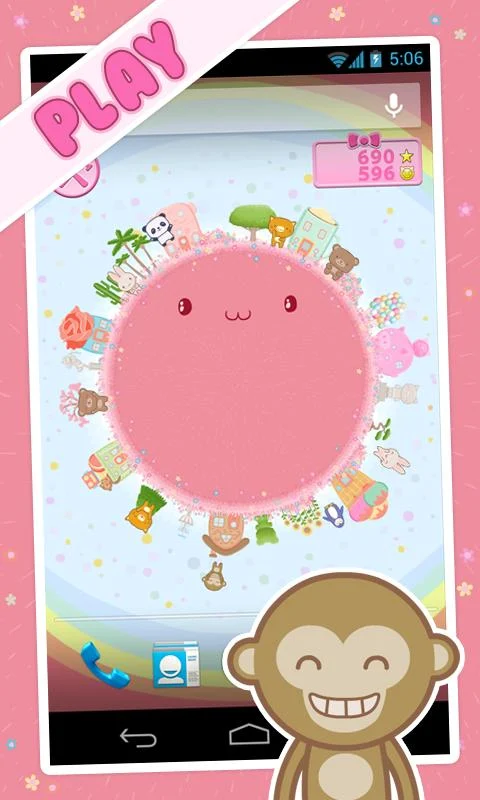 Живые обои Cute Planet на Андроид