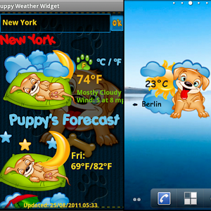 Puppy Weather Widget