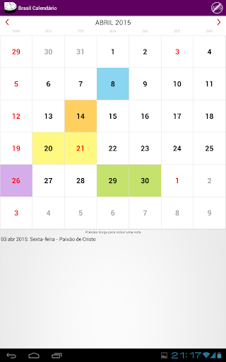 【免費生產應用App】Brasil Calendário 2015 NoAds-APP點子