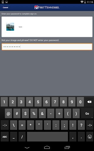 First Tennessee Tablet Banking