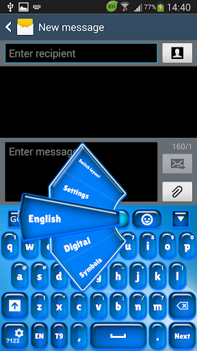 GO Keyboard Blue Key