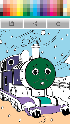 The Train and friend Coloring