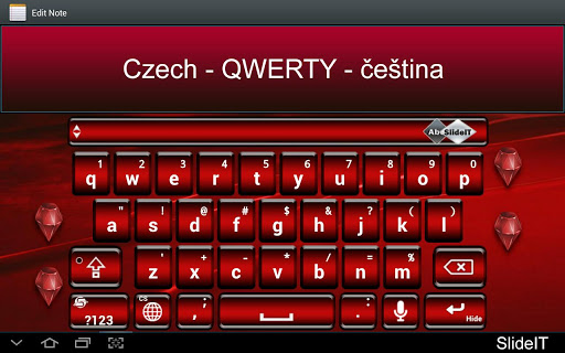 SlideIT Czech QWERTY Pack