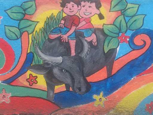 Children on Carabao Wall Art