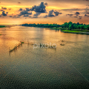 River of Bauang by Julius Dumaguin - Landscapes Waterscapes