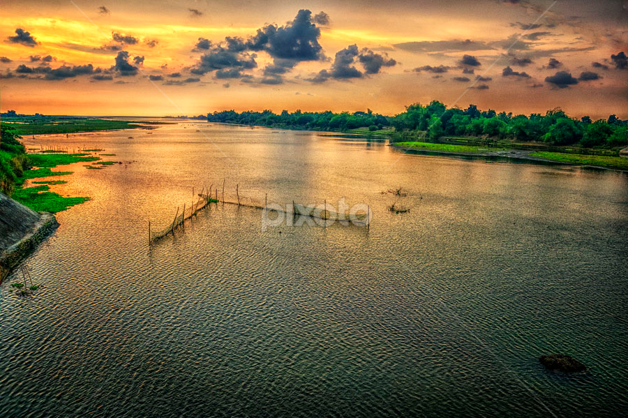 River of Bauang by Julius Dumaguin - Landscapes Waterscapes