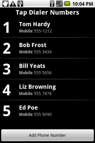 Tap Dialer Screen 2
