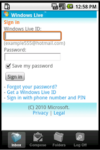 Easy Email for hotmail live