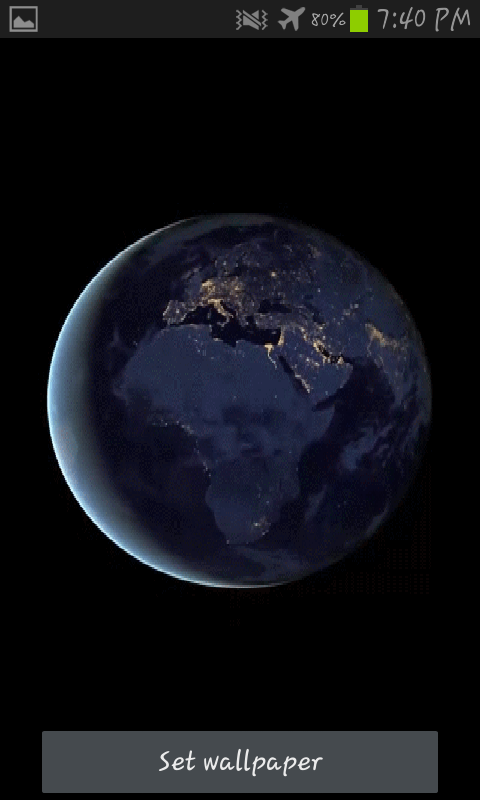 3D Earth live wallpaper Screen 1