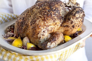 Chicken with lemons, sumac & spiced yogurt