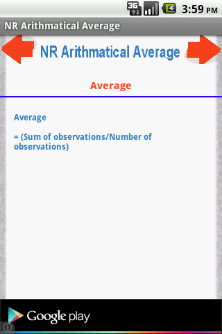 NR Arithmatical Average