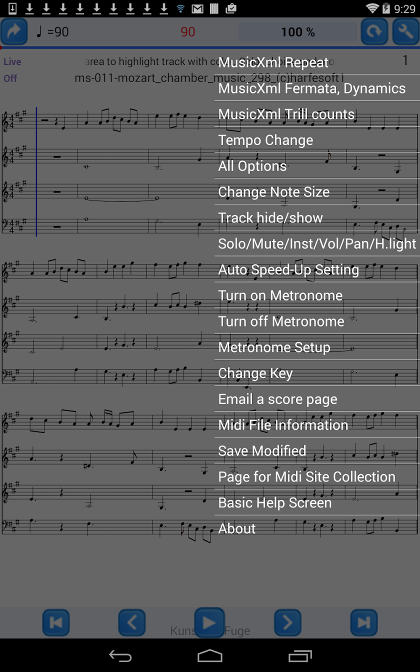 Practice Player LE Screen 1