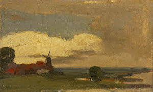 RIJKS: Willem Witsen: Landschap met de molen van Wijk bij Duurstede 1923
