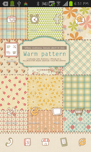 Warm pattern go launcher theme