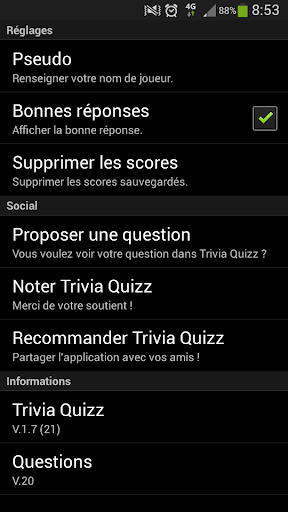 【免費益智App】Trivia Quizz (Quiz Français)-APP點子