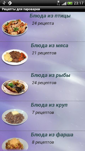 Рецепты для пароварки