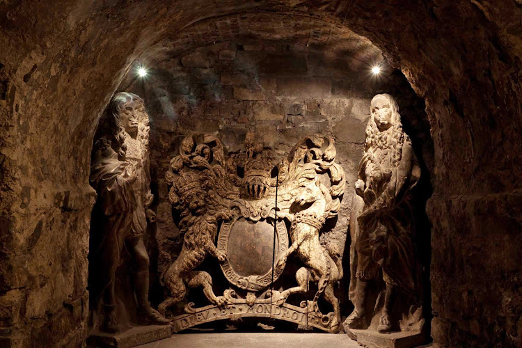 The oldest known secular carvings in Ireland (though undated), they stood outside of Dublin's Medieval City Hall until the late 18th century. The City Hall was demolished in 1806, and the carvings are now displayed in the Christ Church Crypt.