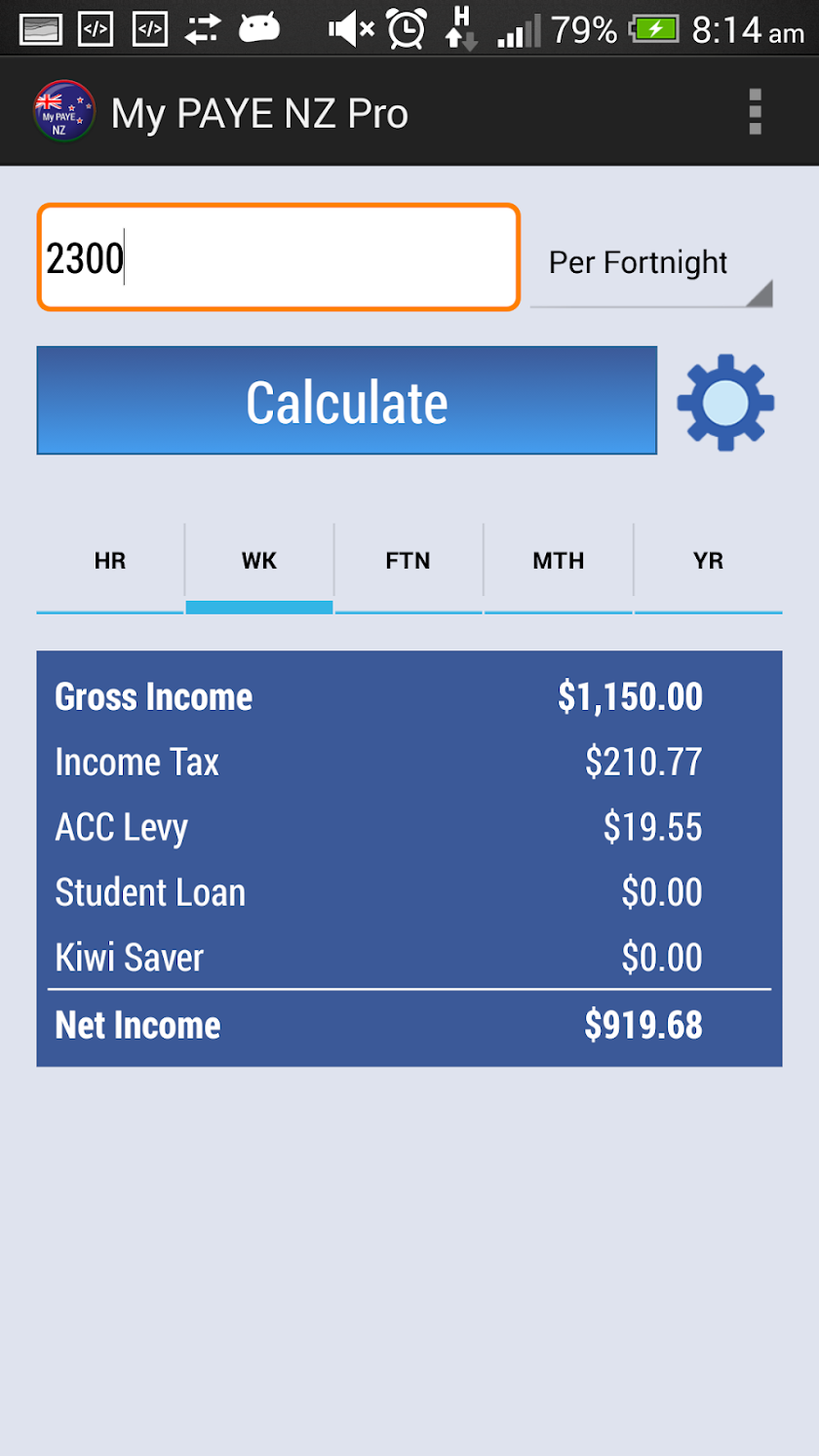 My PAYE NZ Pro Screen 3