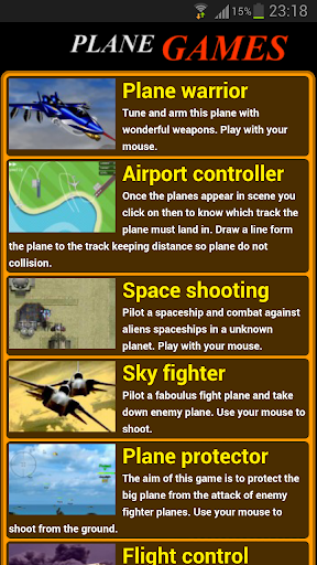 Plane games