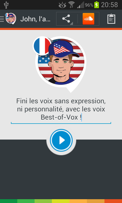 John, the American voice (Fra) Screen 1